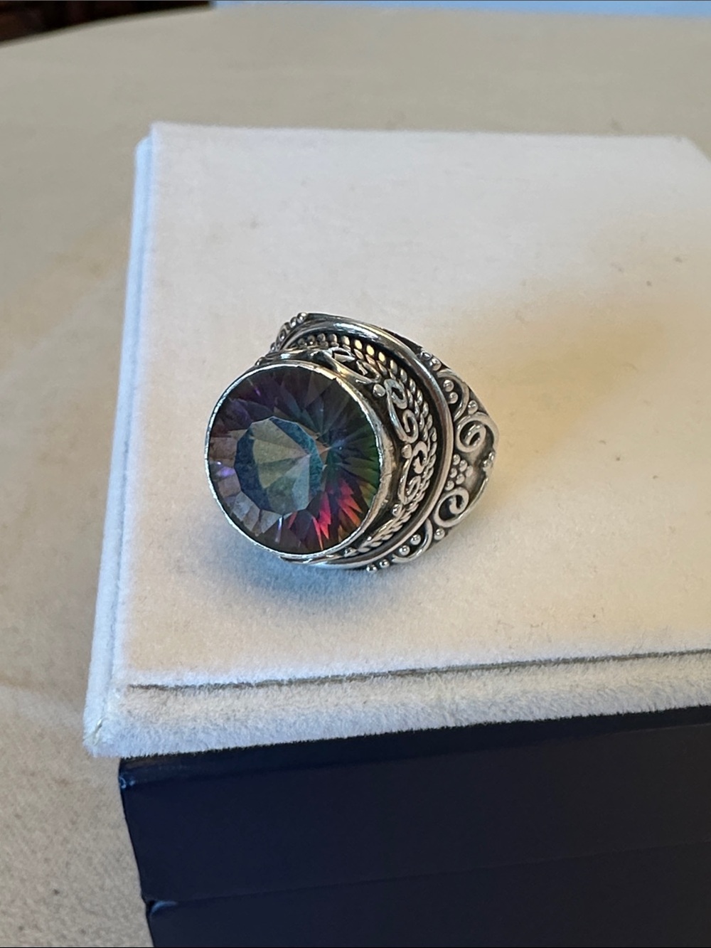Mystic Rainbow Topaz Sterling Silver Ring - Picture 5 of 14